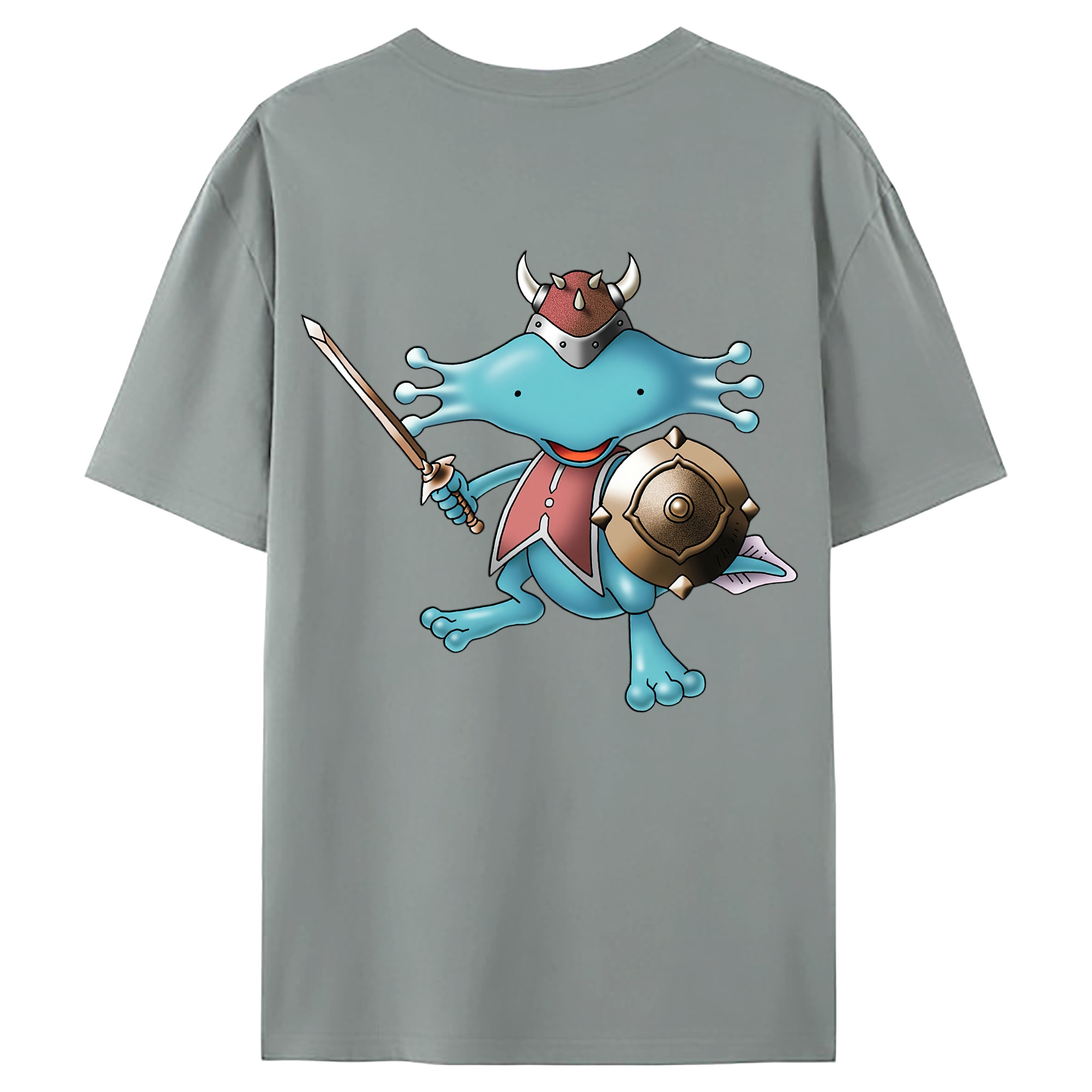 （画像用） ドラゴンクエスト Doragon Kuesuto Dragon Quest 綿100％ メンズ半袖Tシャツ（バックプリント） 通気性